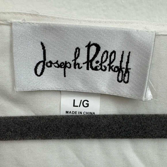 Joseph Ribkoff White Sequin Stripe Tank - Picture 3 of 4